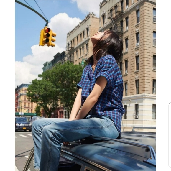 Madewell Tops - Madewell Double Faced Park Popover Plaid Shirt XS